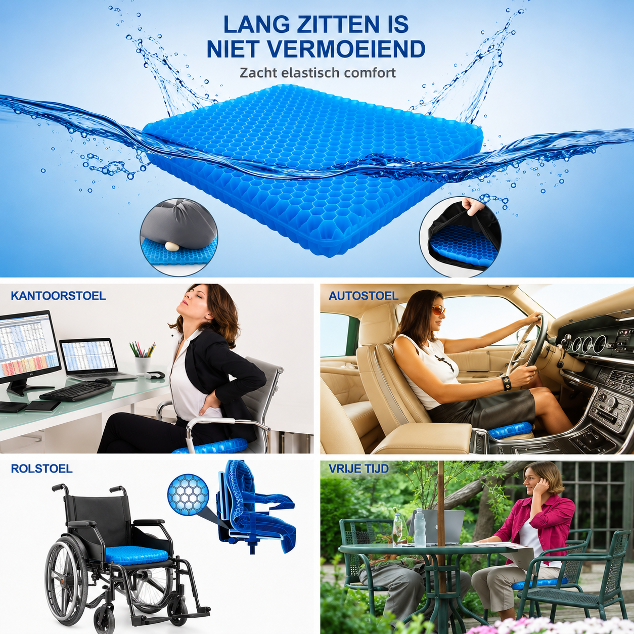 ComfortGel™ orthopedisch zitkussen
