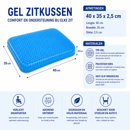 ComfortGel™ orthopedisch zitkussen